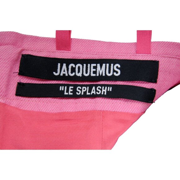 Jacquemus Womens La Robe Limao Halter Neck Dress Size 34 4 Pink Linen Polyester - Picture 9 of 12